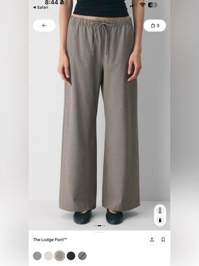 Aritzia lodge pant ressential fabric